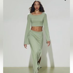 NET Reformation Gretchen Matching Set in sage